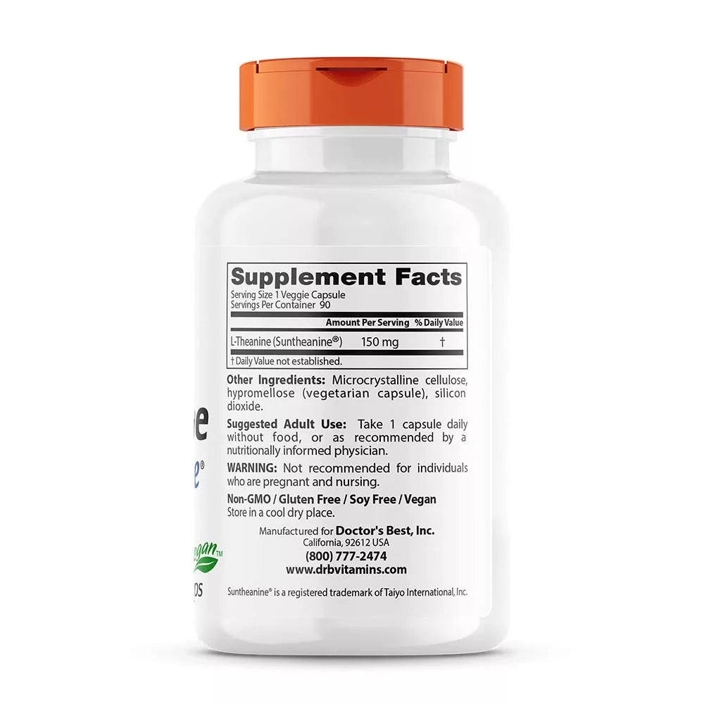 Doctor's Best L-Theanine with Suntheanine 150 mg (90 Veggie Capsules)