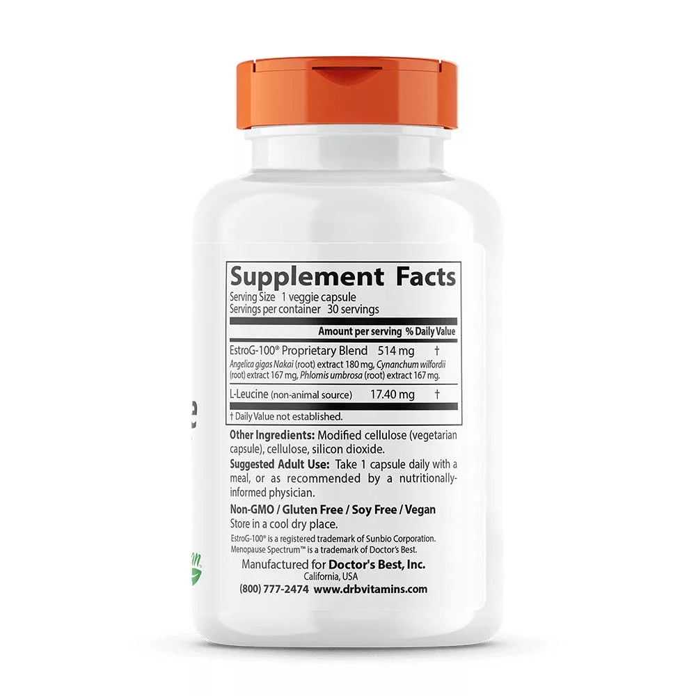 Doctor's Best Menopause Spectrum with Estrog-100 (30 Veggie Capsules)