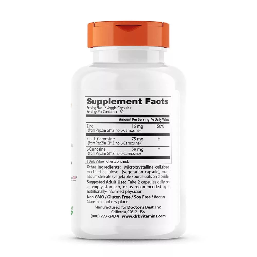 Doctor's Best Pepzin GI (120 Veggie Capsules)