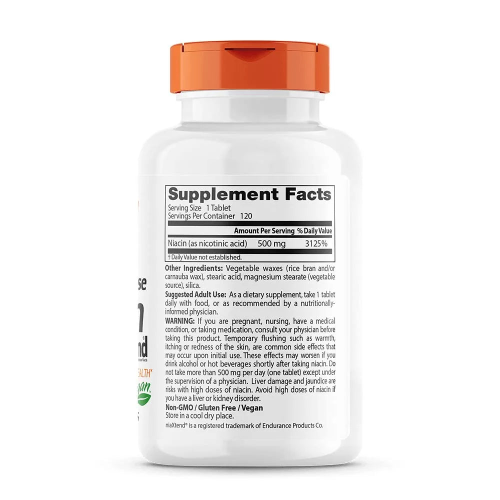 Doctor's Best Time-Release Niacin with Niaxtend 500 mg (120 Tablets)