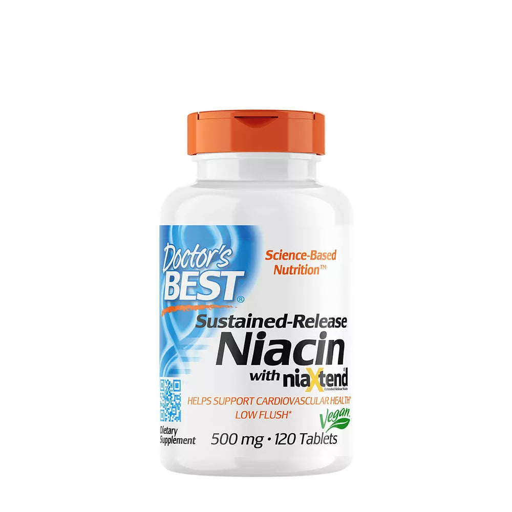 Doctor's Best Time-Release Niacin with Niaxtend 500 mg (120 Tablets)