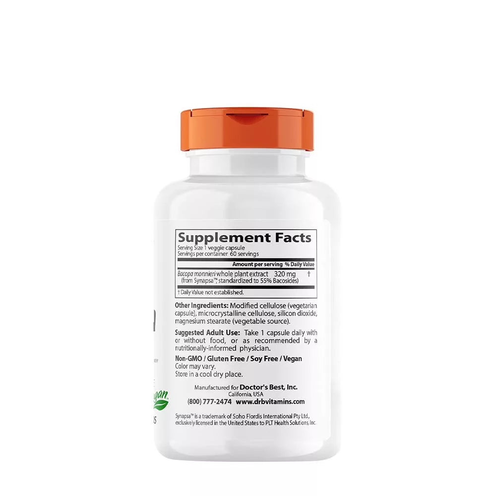 Doctor's Best Bacopa with Synapsa 320 mg (60 Veggie Capsules)
