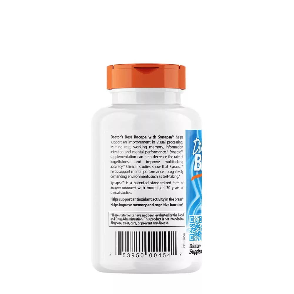 Doctor's Best Bacopa with Synapsa 320 mg (60 Veggie Capsules)