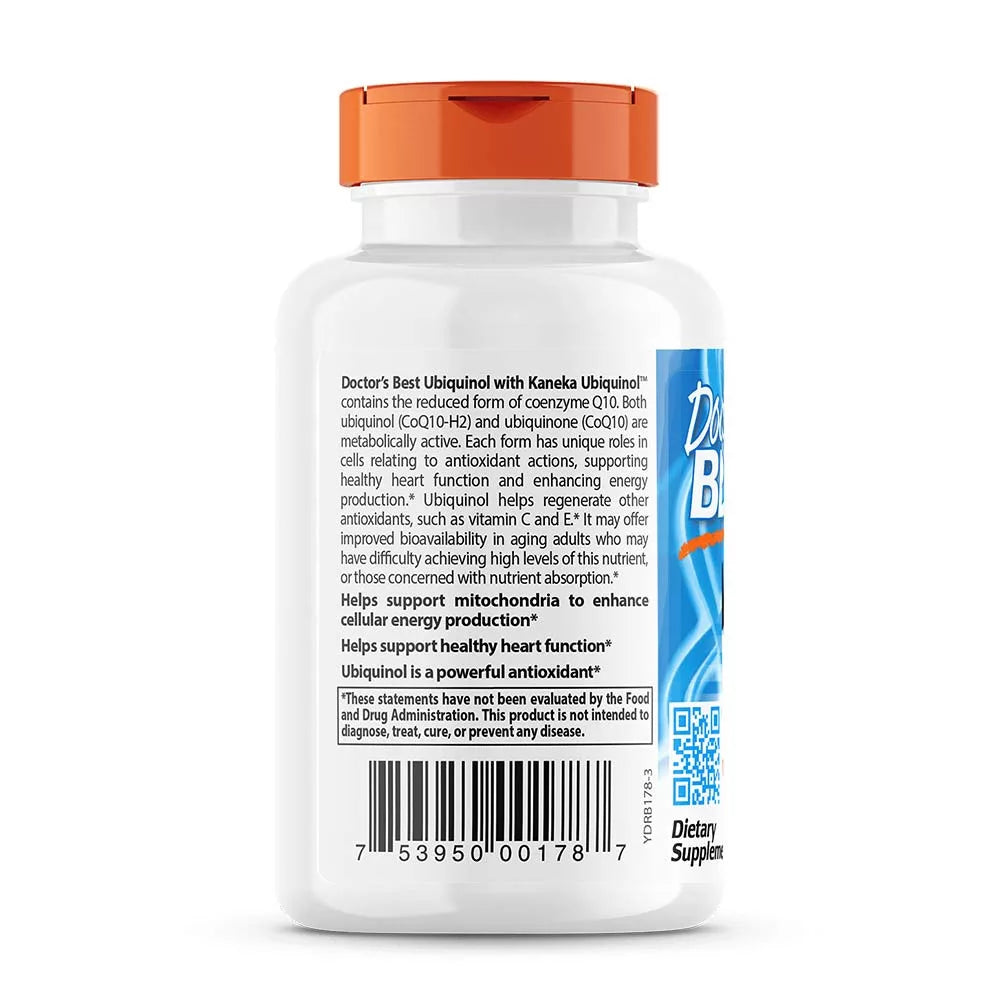 Doctor's Best Ubiquinol with Kaneka Ubiquinol 50 mg (90 Softgels)