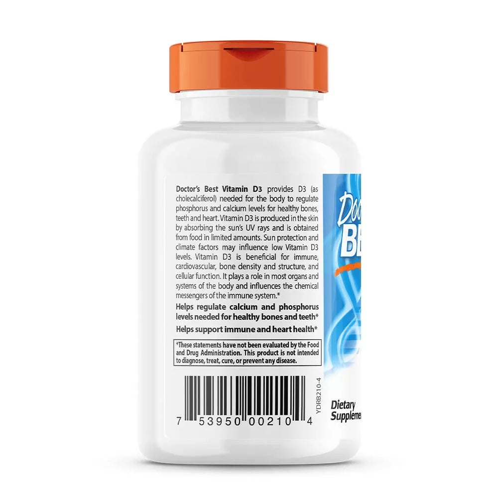 Doctor's Best Vitamin D3 2000 IU (180 Softgels)