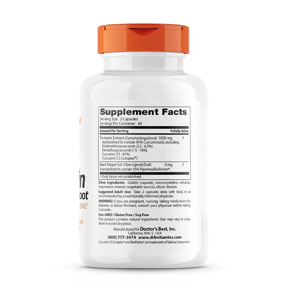 Doctor's Best Curcumin C3 Complex 500 mg (120 Capsules)