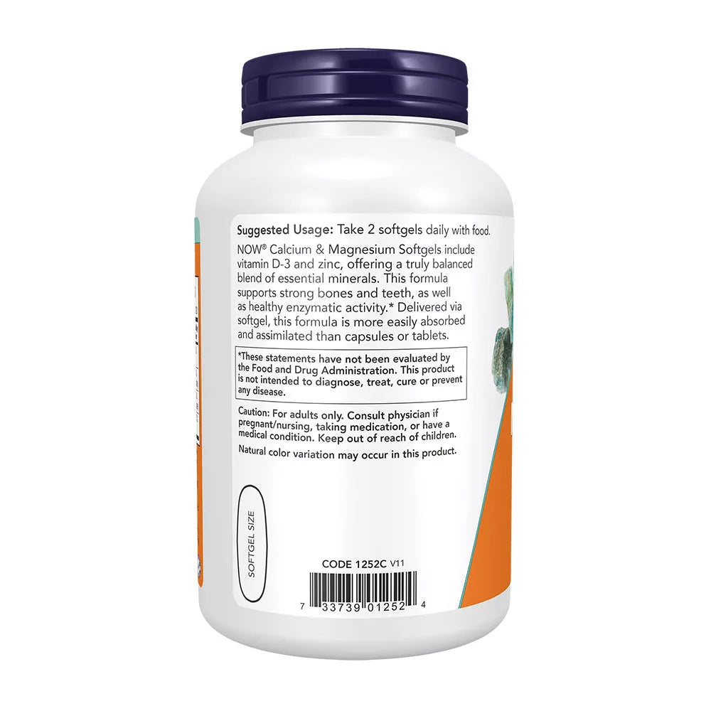 Now Foods Calcium & Magnesium (240 Softgels)