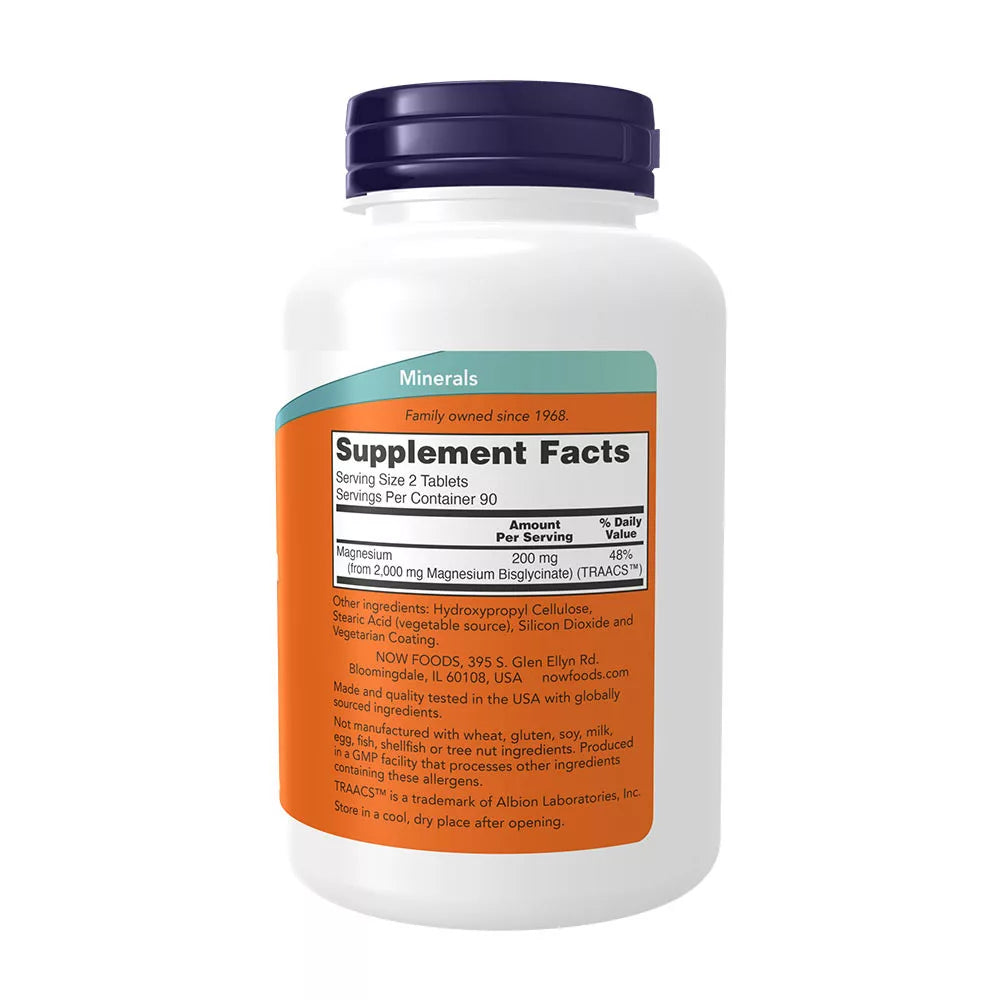 Now Foods Magnesium Glycinate (180 Tablets)