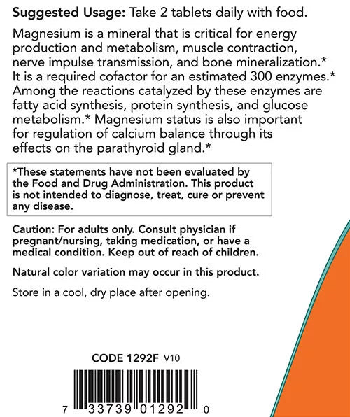 Now Foods Magnesium Citrate 200 mg (250 Tablets)