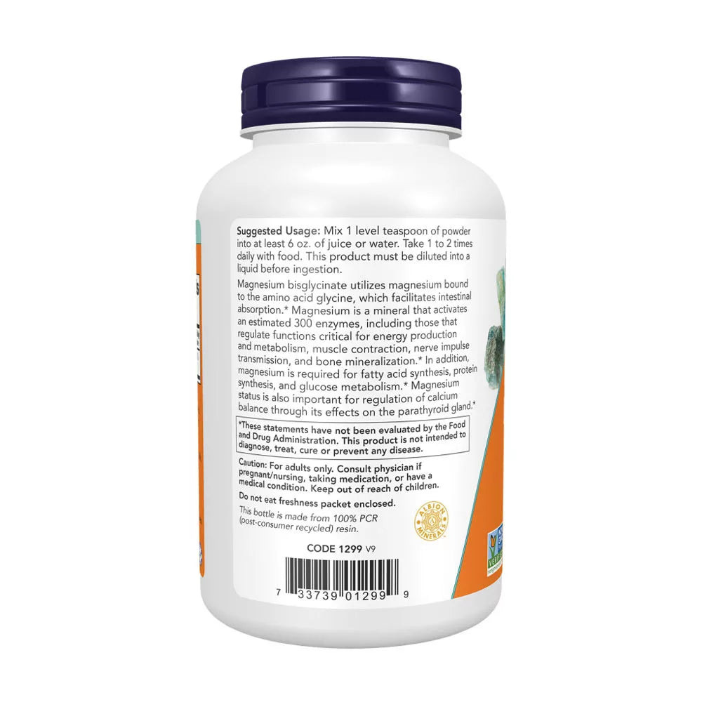 Now Foods Magnesium Bisglycinate Powder (227 g)