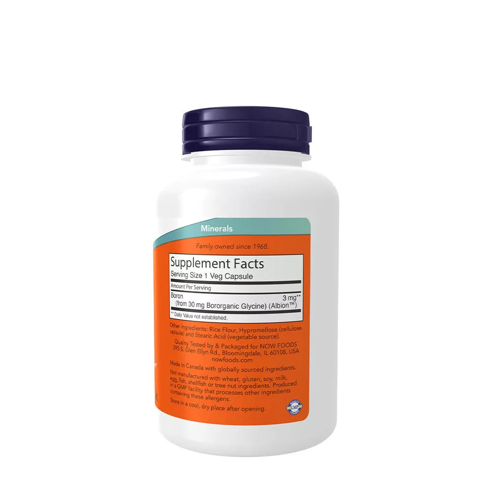 Now Foods Boron 3 mg (250 Veg Capsules)