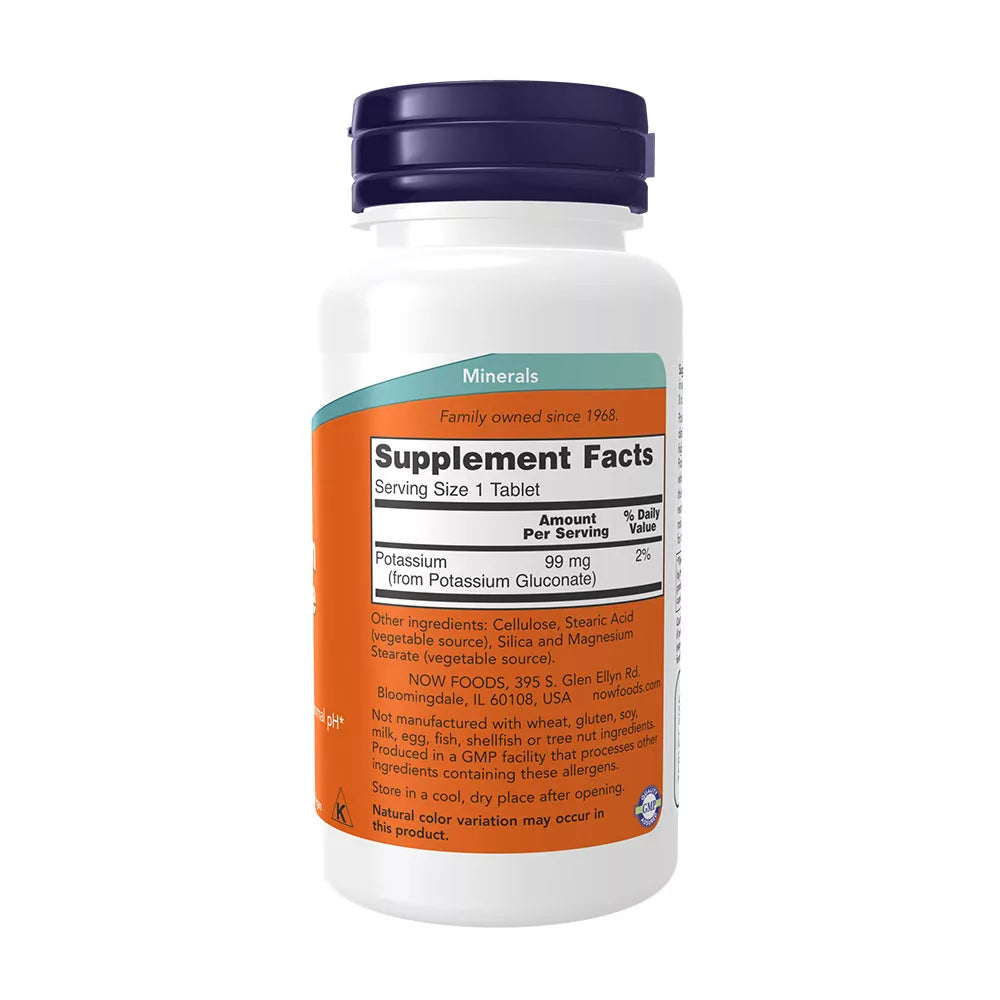 Now Foods Potassium Gluconate 99 mg (100 Tablets)