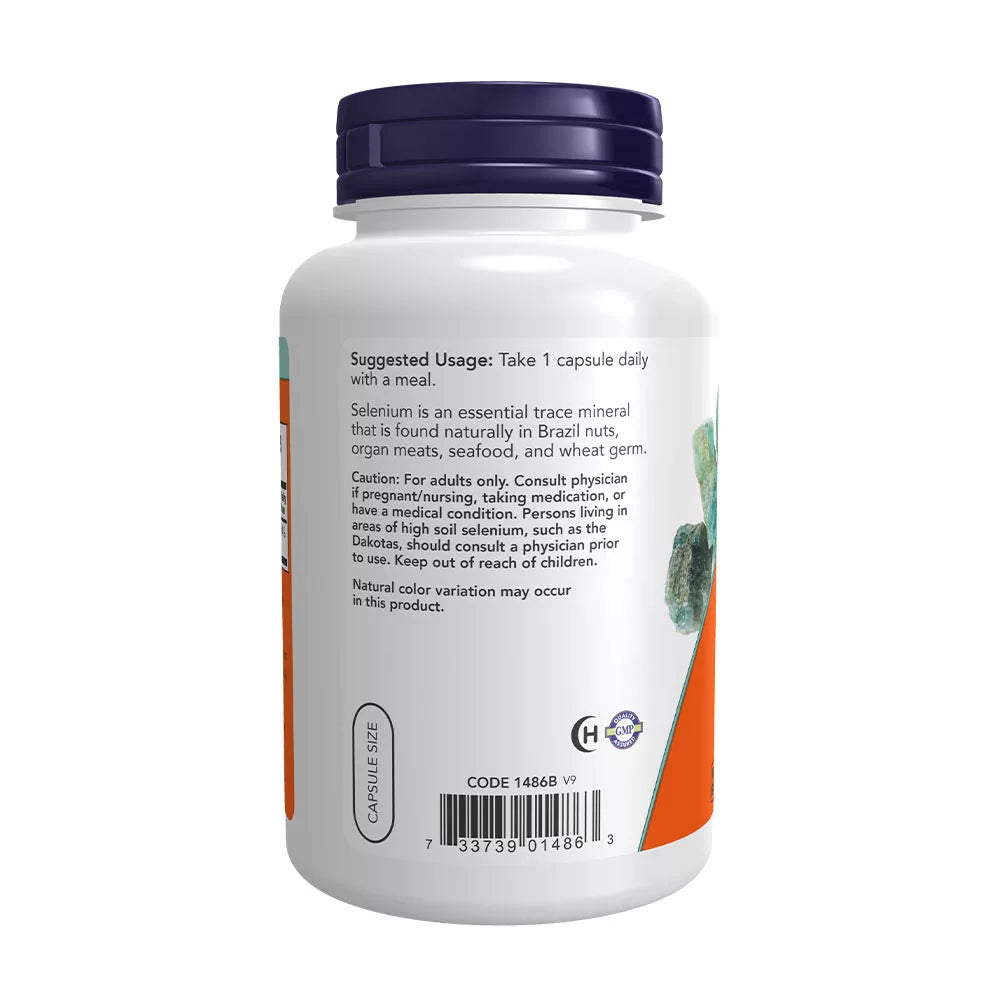 Now Foods Selenium 200 mcg (180 Veg Capsules)