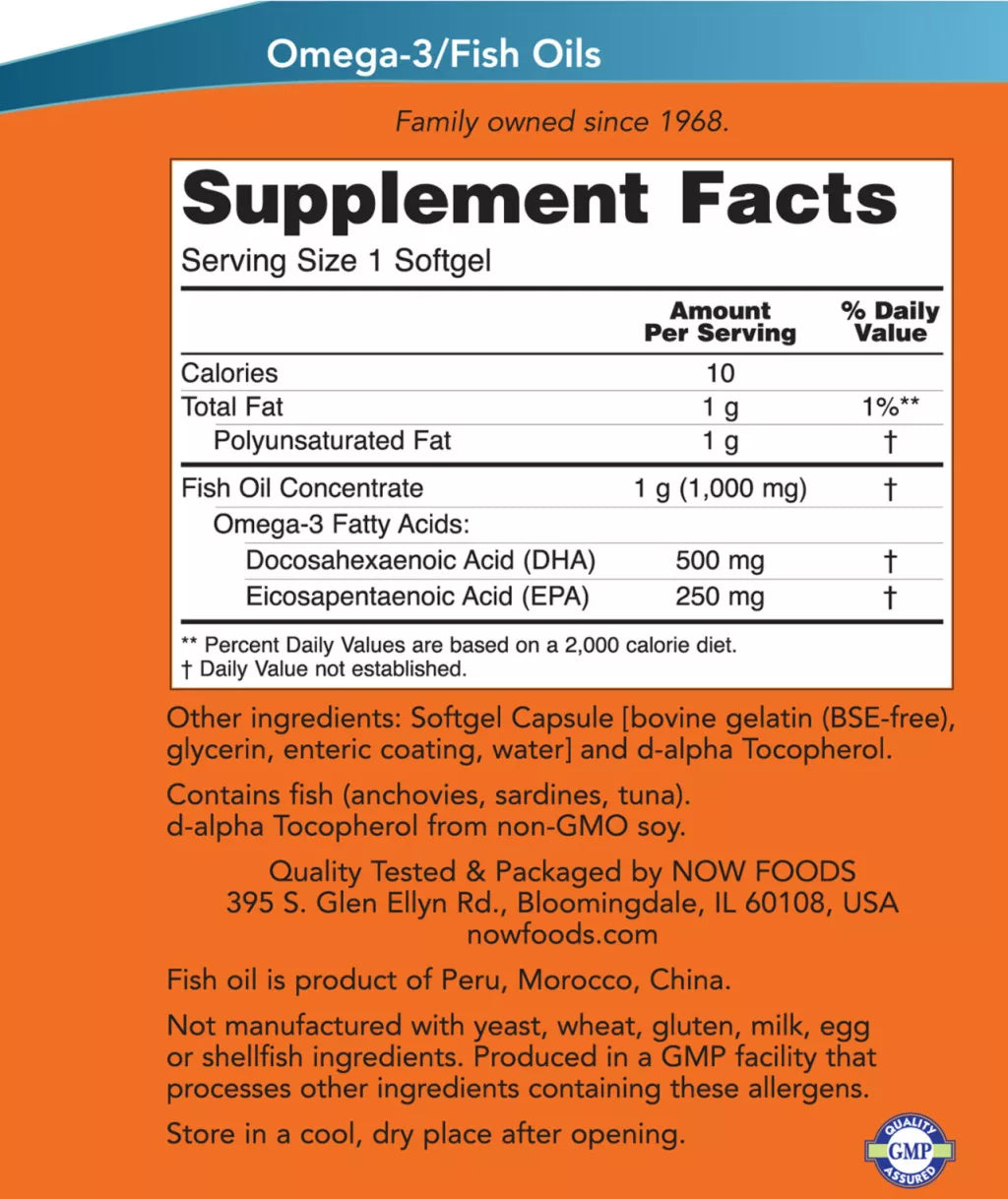 Now Foods DHA-500, Double Strength Softgels (180 Softgels)