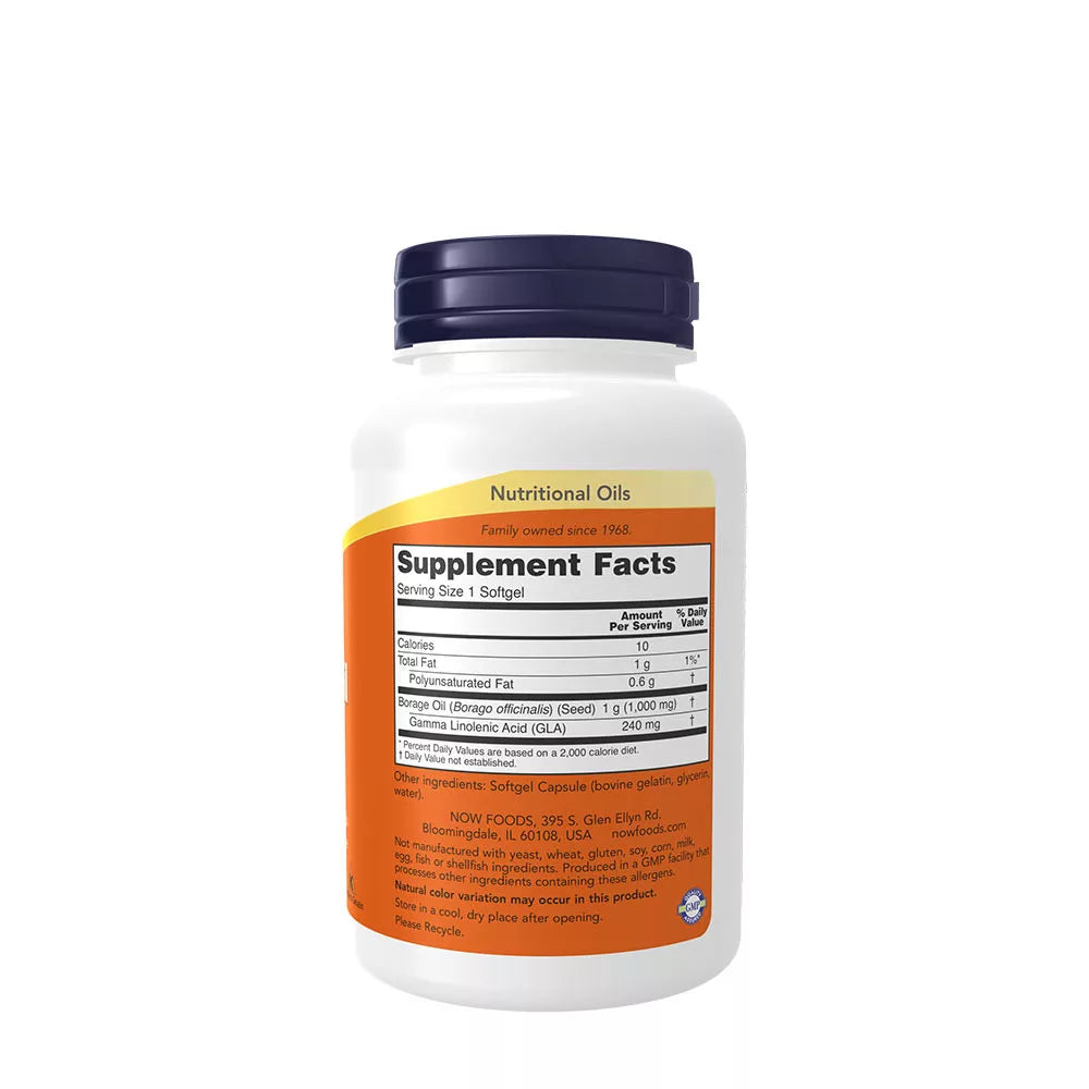 Now Foods Borage Oil 1000 mg (60 Softgels)