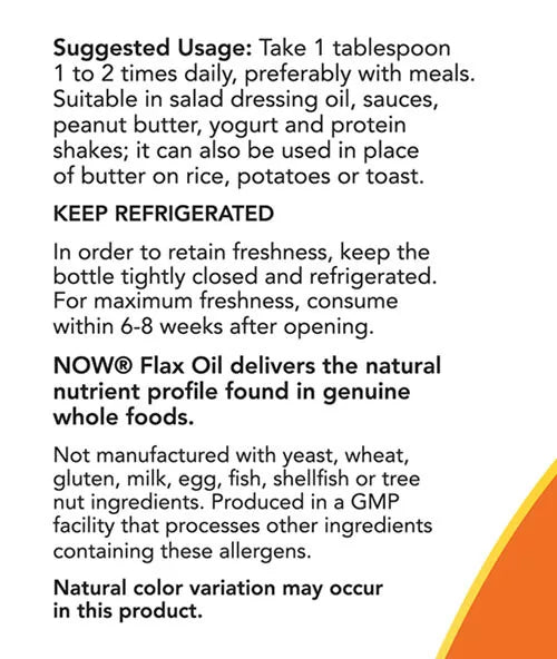Now Foods Organic Flax Seed Oil (710 ml)