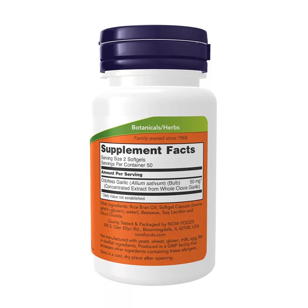 Now Foods Odorless Garlic (100 Softgels)