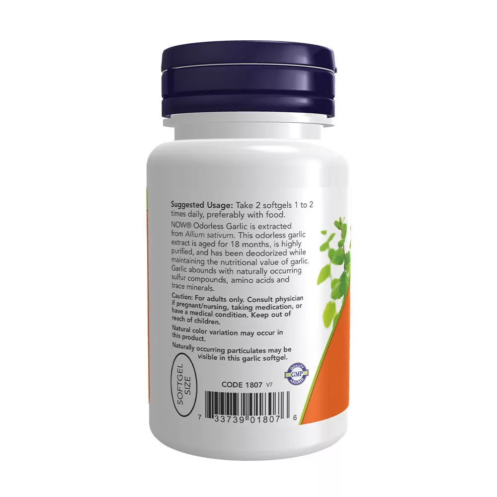 Now Foods Odorless Garlic (100 Softgels)