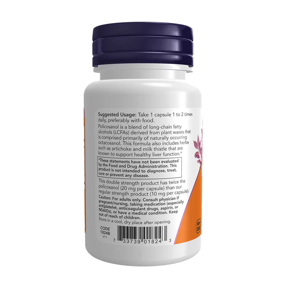 Now Foods Policosanol 20 mg (90 Veg Capsules)