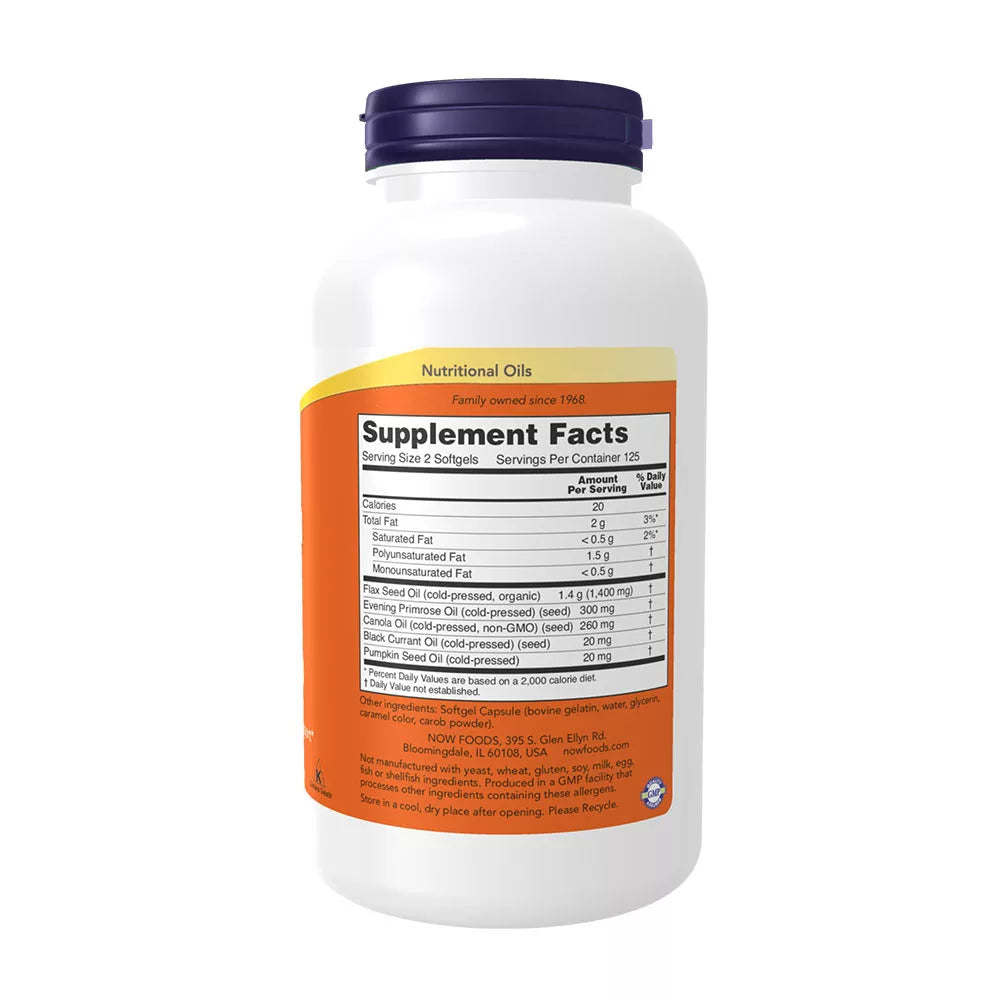 Now Foods Omega 3-6-9 1000 mg (250 Softgels)