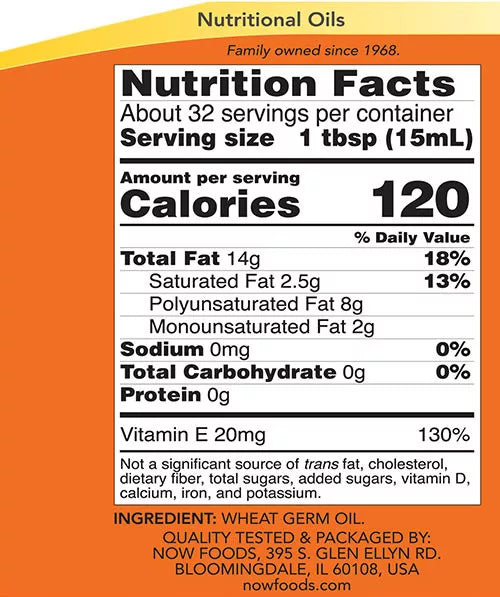 Now Foods Wheat Germ Oil Liquid (473 ml)