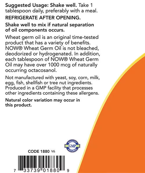 Now Foods Wheat Germ Oil Liquid (473 ml)