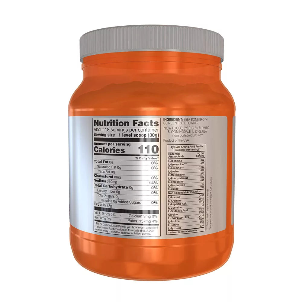Now Foods Bone Broth, Beef Powder (544 g)
