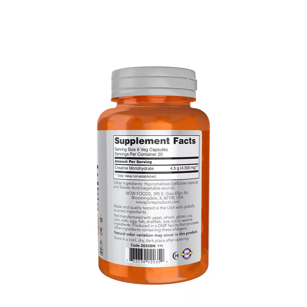 Now Foods Creatine Monohydrate 750 mg (120 Veg Capsules)