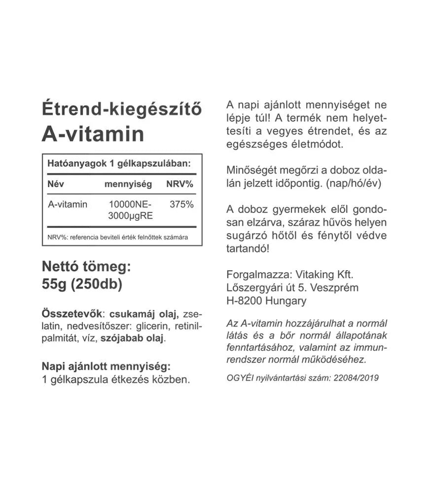 Vitaking Vitamin A&D 10,000/1,000 IU (60 Softgels)