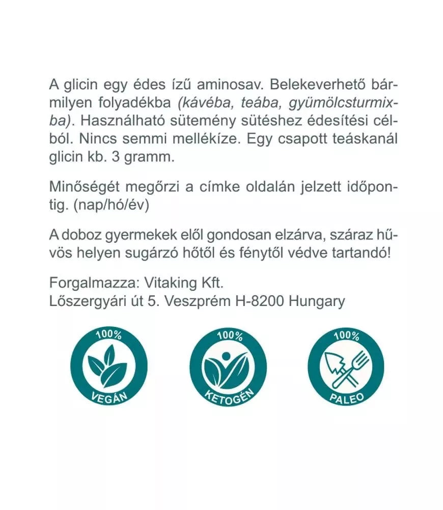 Vitaking Glycine 100% pure powder (400 g)