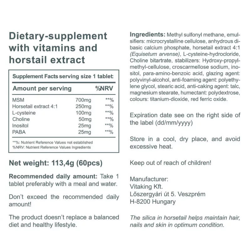 Vitaking Hair Skin & Nails Vitamin (60 Tablets)