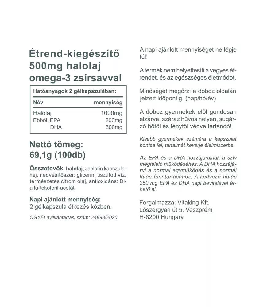 Vitaking Omega-3 kids 500 mg (100 Softgels)