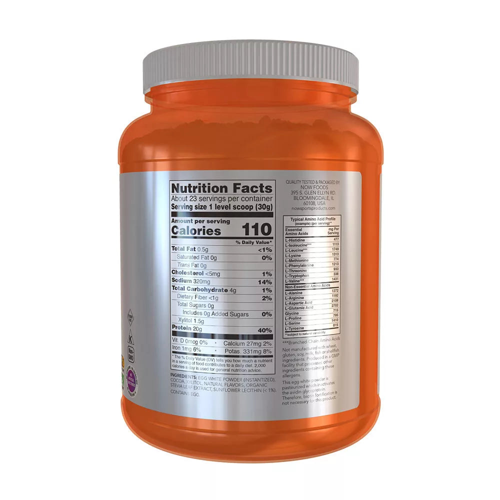 Now Foods Egg White Protein (680 g, Creamy Chocolate)