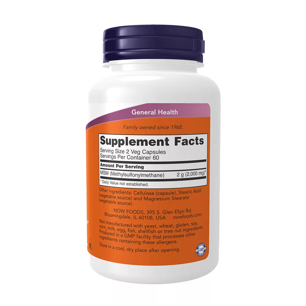Now Foods MSM 1000 mg (120 Veg Capsules)