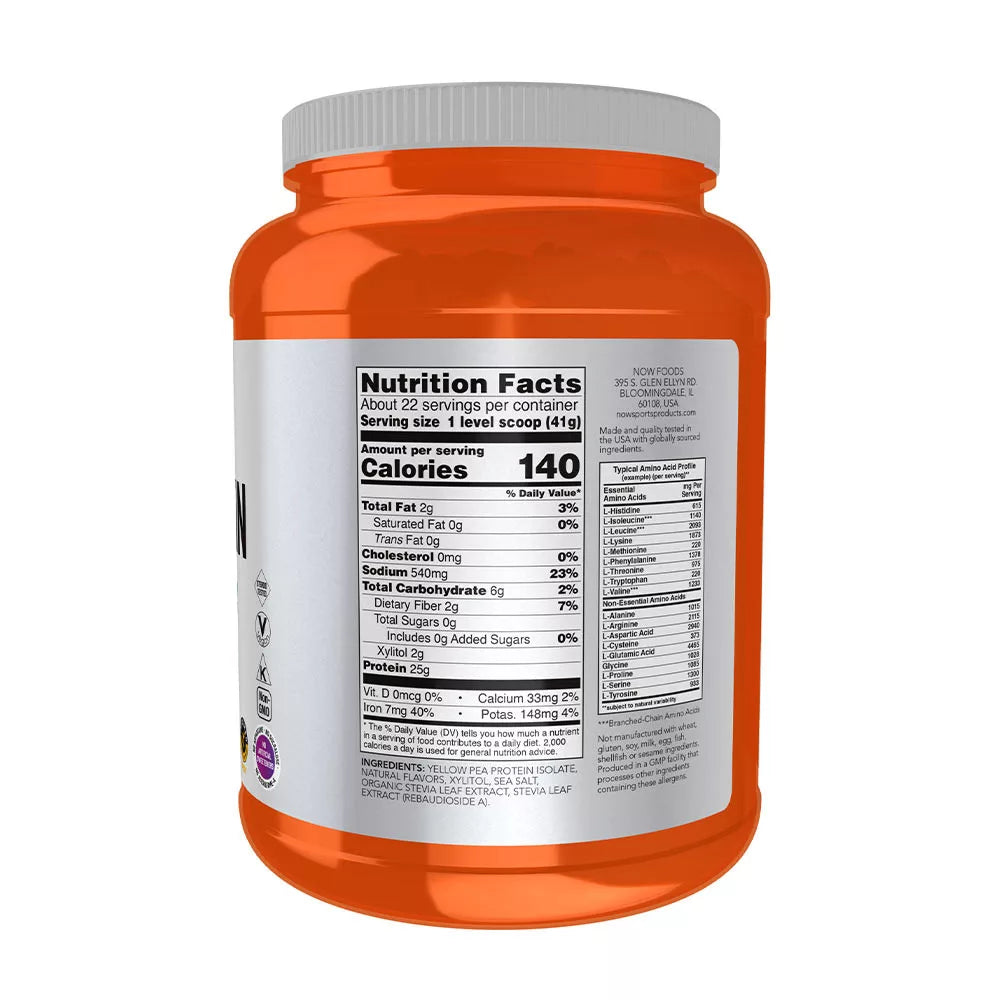 Now Foods Pea Protein, Vanilla Toffee Powder (907 g)