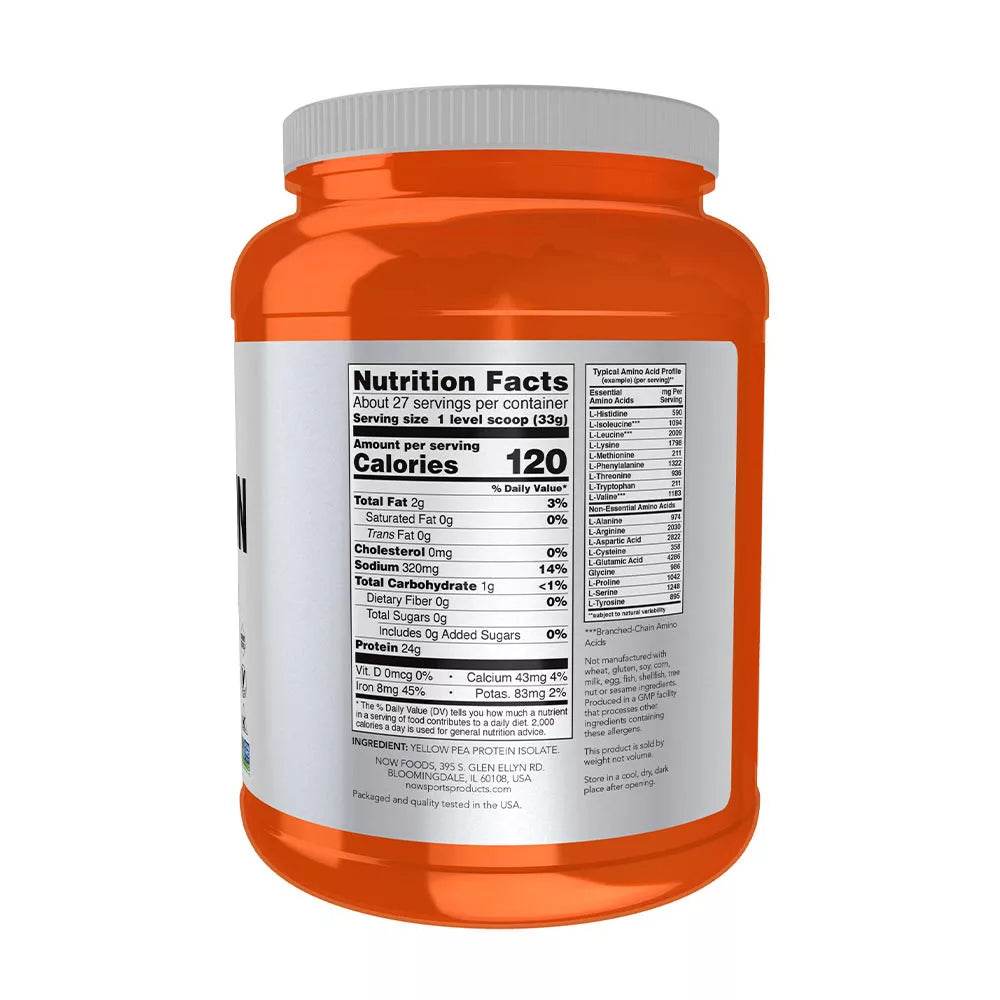 Now Foods Pea Protein, Pure Unflavored Powder (907 g)