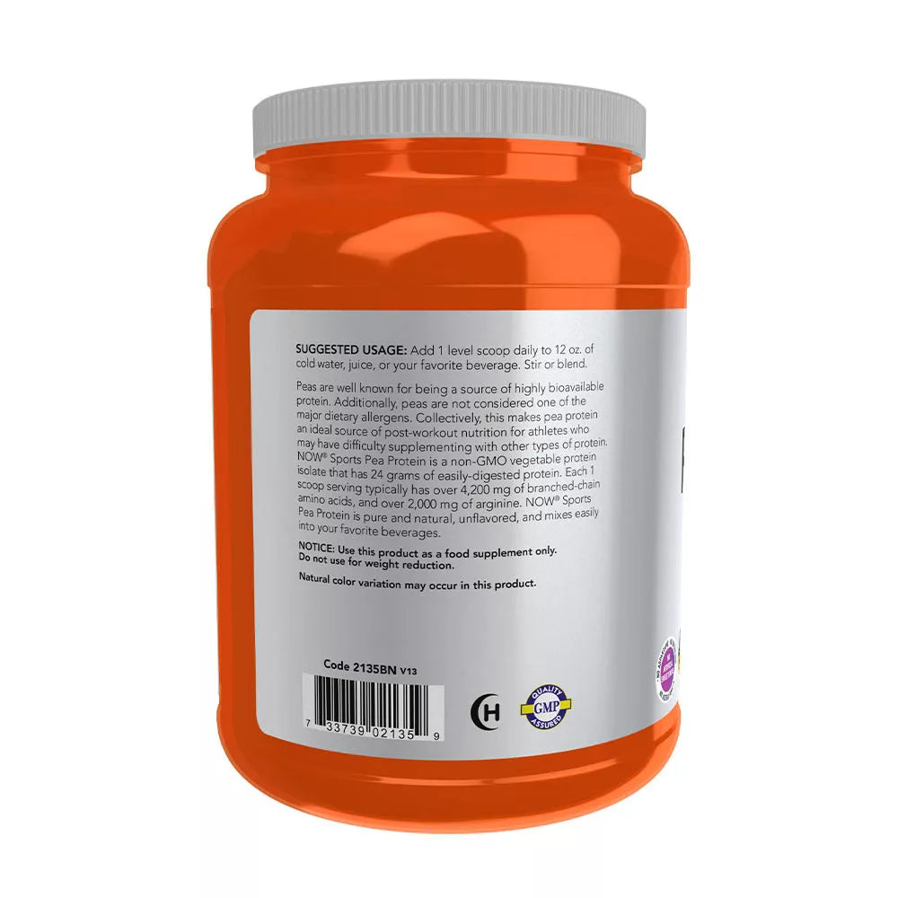 Now Foods Pea Protein, Pure Unflavored Powder (907 g)
