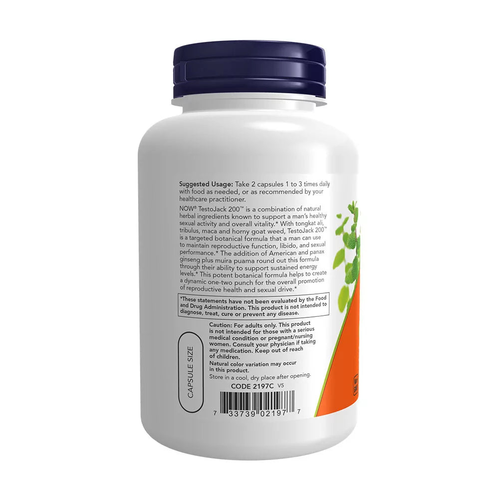 Now Foods TestoJack 200™ (120 Veg Capsules)