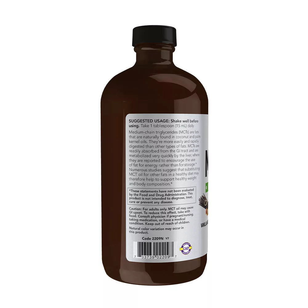 Now Foods MCT Oil (473 ml, Vanilla Hazelnut)