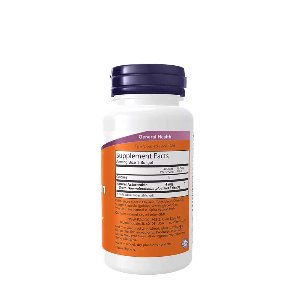 Now Foods Astaxanthin 4 mg (90 Softgels)