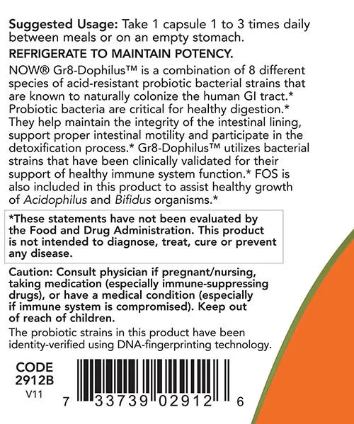 Now Foods Gr8-Dophilus (60 Veg Capsules)