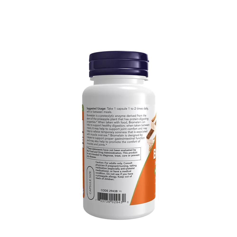 Now Foods Bromelain 500 mg (60 Veg Capsules)