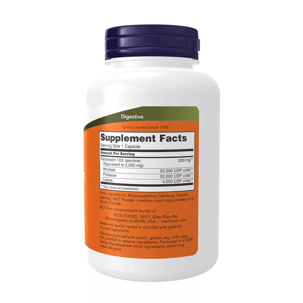 Now Foods Pancreatin 2000 - Digestive Support (250 Capsules)