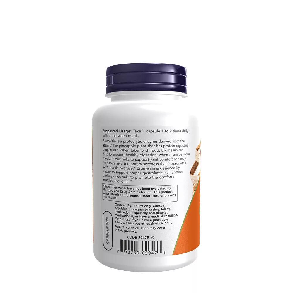 Now Foods Bromelain 500 mg (120 Veg Capsules)