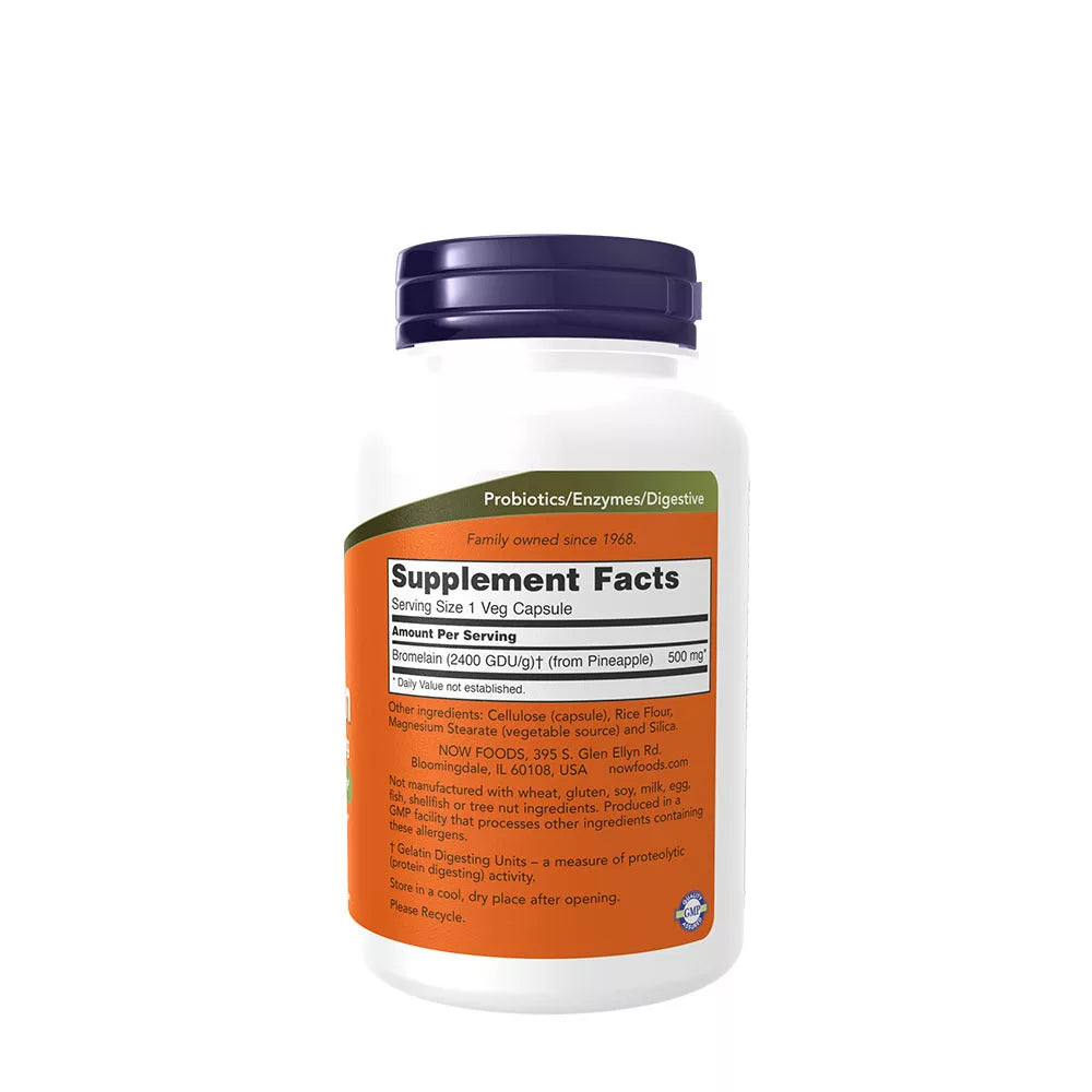 Now Foods Bromelain 500 mg (120 Veg Capsules)