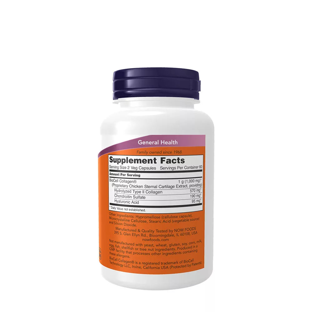 Now Foods BioCell Collagen Hydrolyzed Type II (120 Veg Capsules)