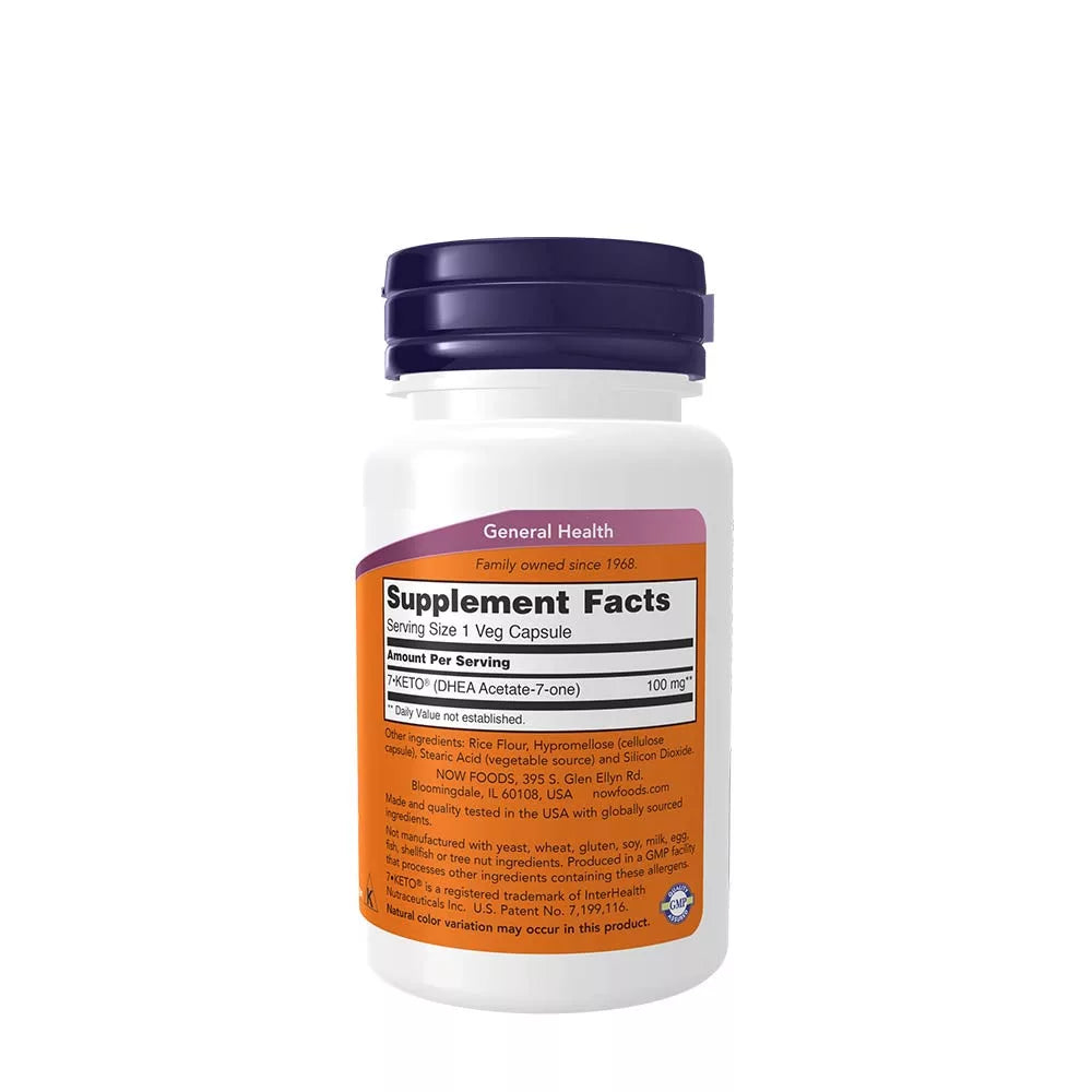 Now Foods 7-KETO® 100 mg (60 Veg Capsules)