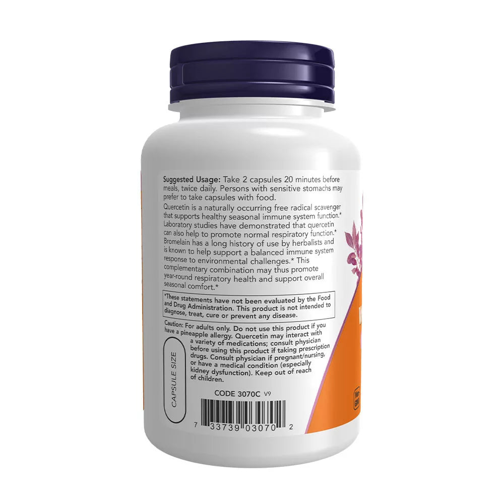 Now Foods Quercetin With Bromelain (120 Veg Capsules)