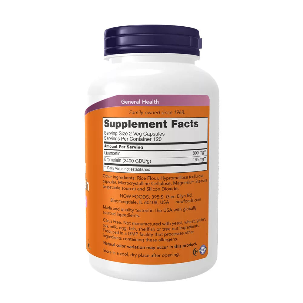 Now Foods Quercetin With Bromelain (240 Veg Capsules)