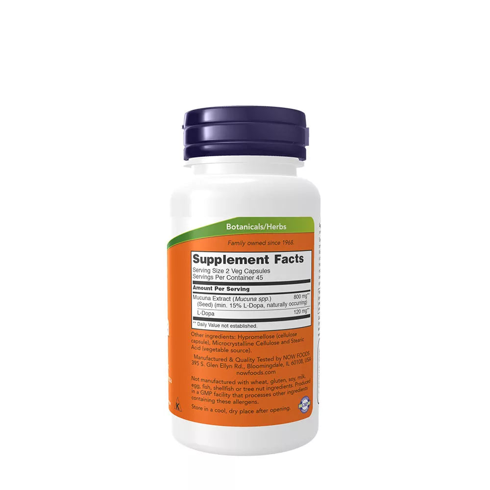 Now Foods DOPA Mucuna Veg Capsules (90 Veg Capsules)